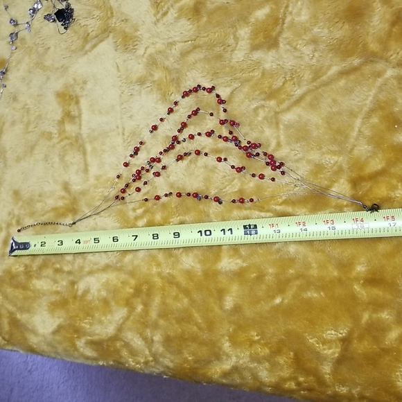 Vintage  Red beaded  necklace - Picture 4 of 7